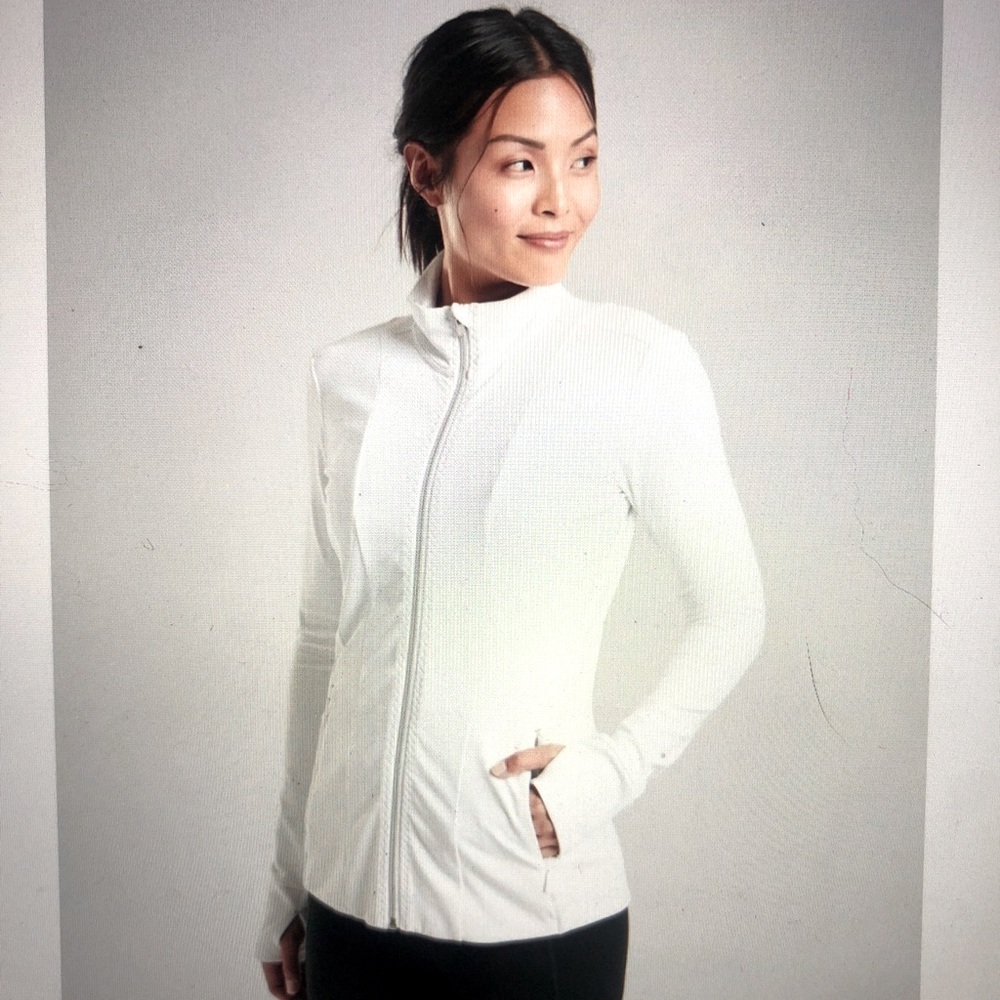 Athleta Women's White Shanti Full-Zip Jacket
